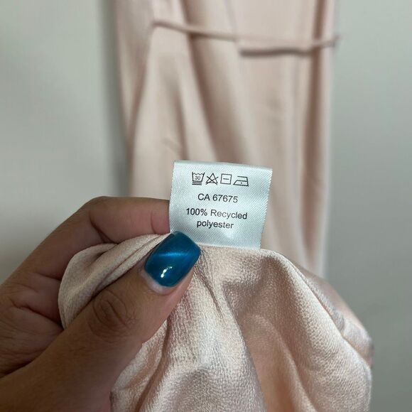 Park & Fifth Rose Satin Belmont Draped Dress Medium Women - Picture 8 of 9